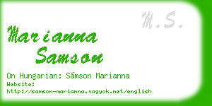 marianna samson business card